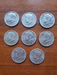1/2 dolara USA pół dolara zestaw kolekcja 8 monet
