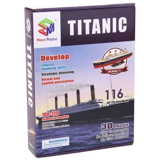 Puzzle Przestrzenne 3D Titanic 116 Elementów