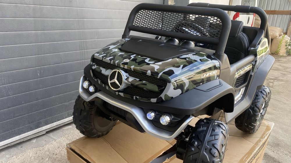 Mercedes Unimog samochód elektryczny dla dzieci 12V moro kola guma now
