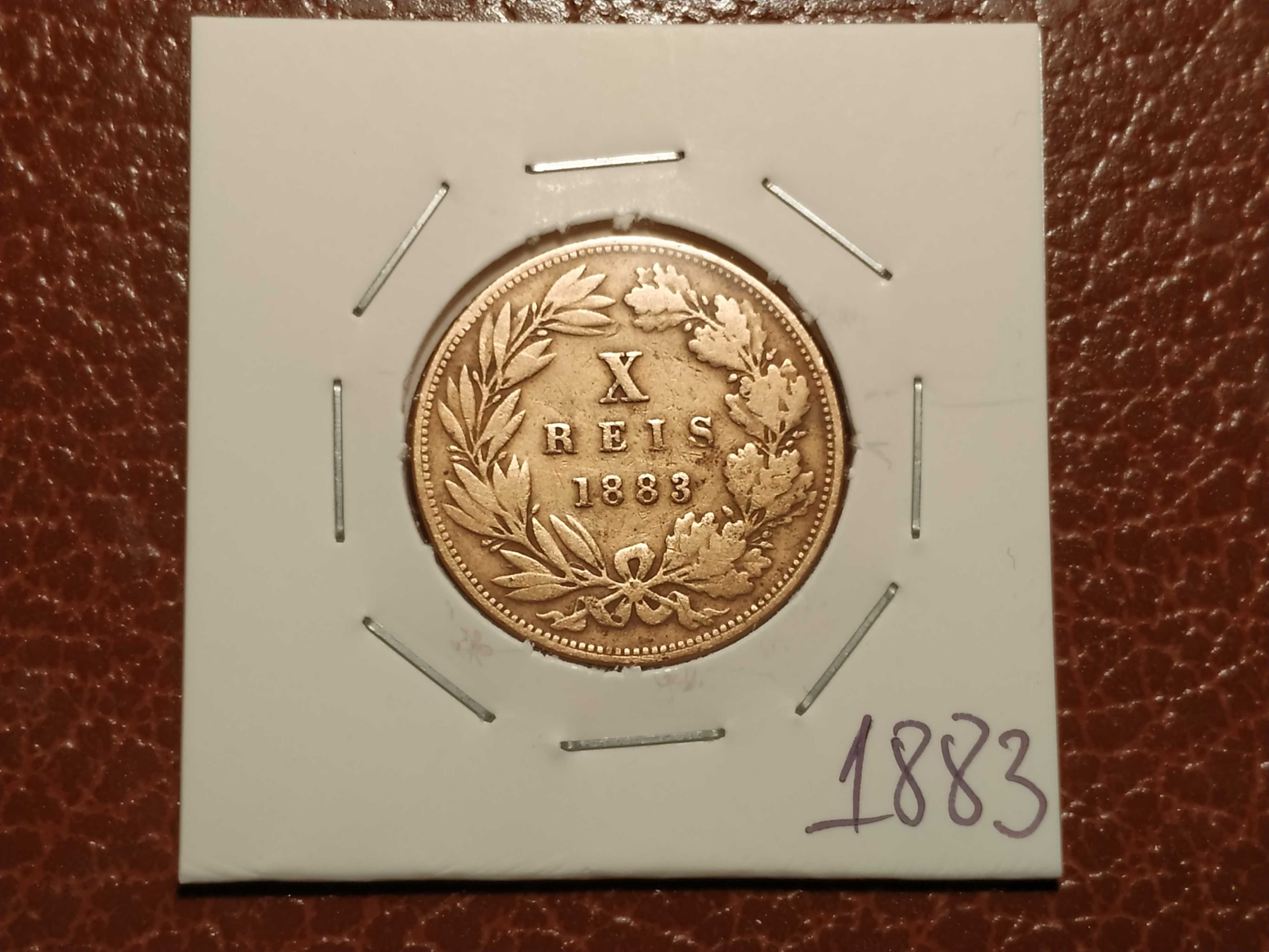 Portugal - moeda de 10 reis de 1883 (X reis-Monarquia)