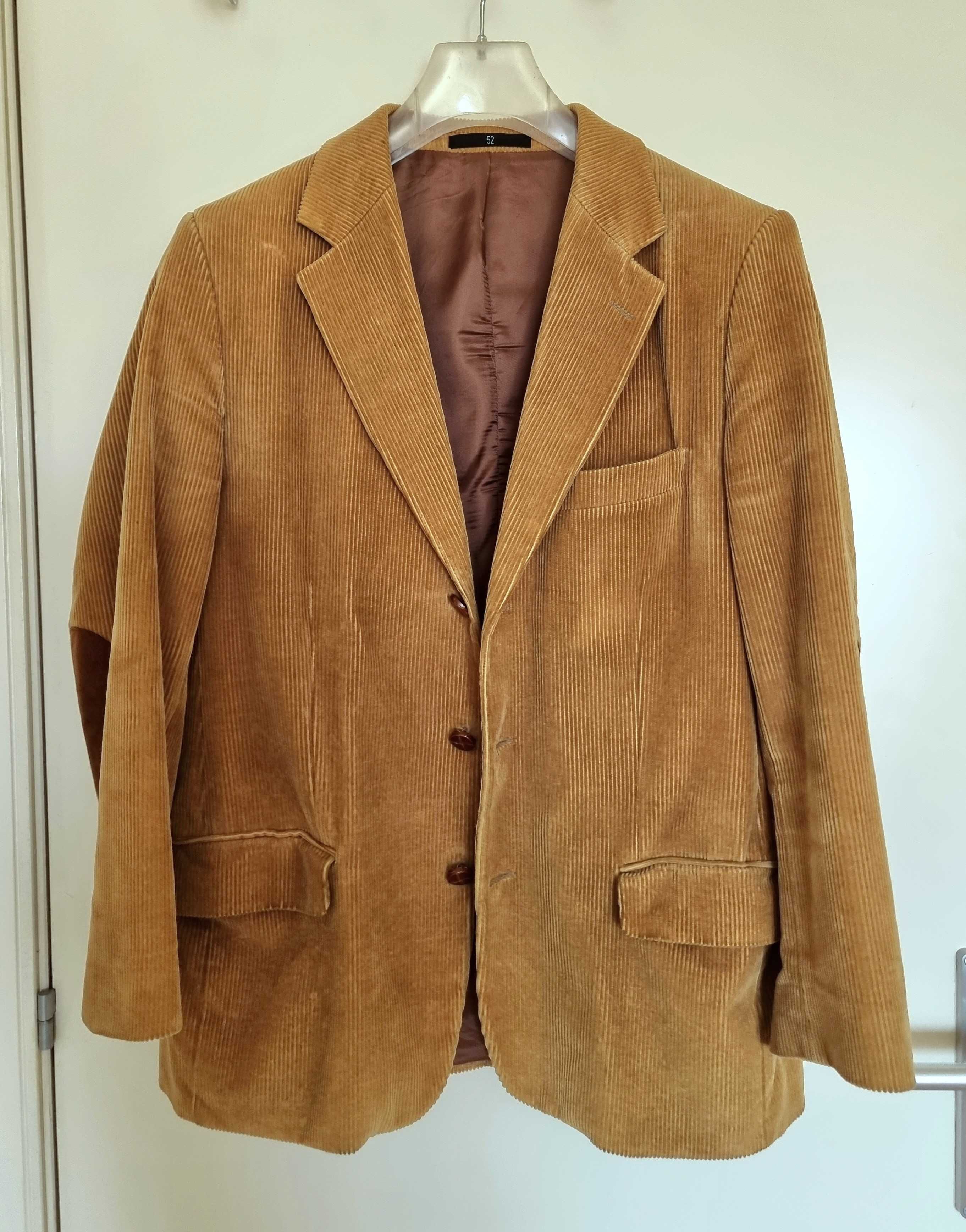 Blazer castanho estilo bombazine Giovanni Galli, tamanho 52