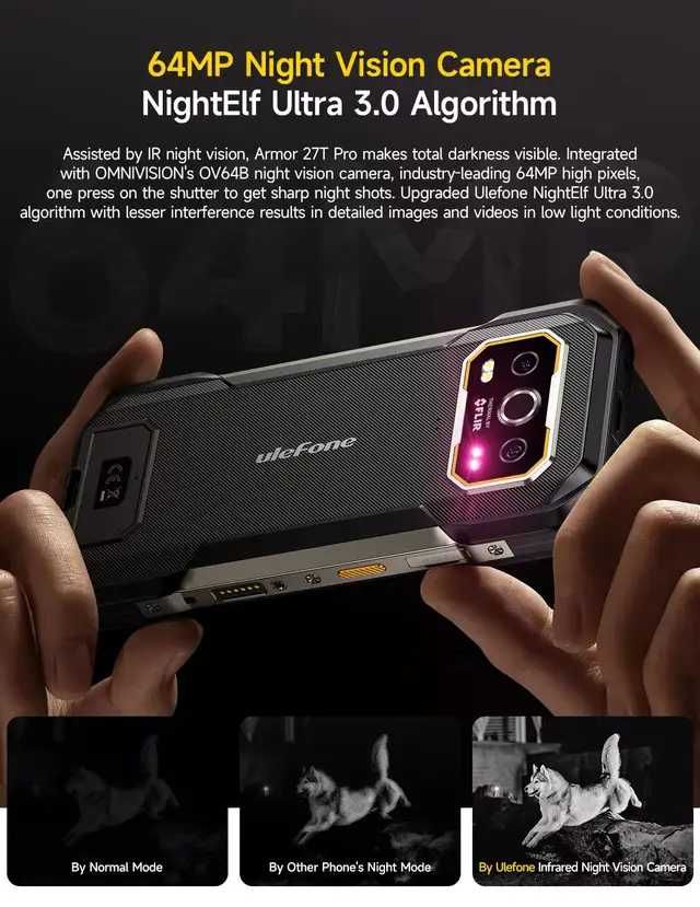Защищенный смартфон Ulefone Armor 27T Pro Тепловизор 12/256Gb 10600mAh