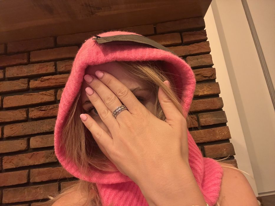 Balaclava rozowa jesien zima