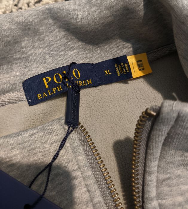 Szara Bluza half-zip quarter-zip Polo Ralph Lauren