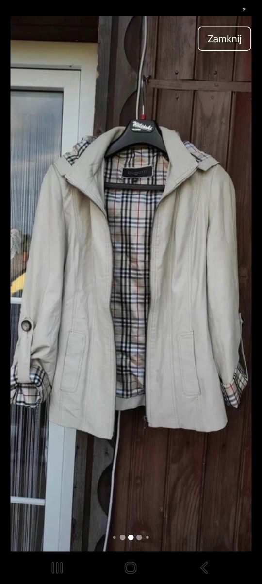 kurtka parka skórzana bugatti