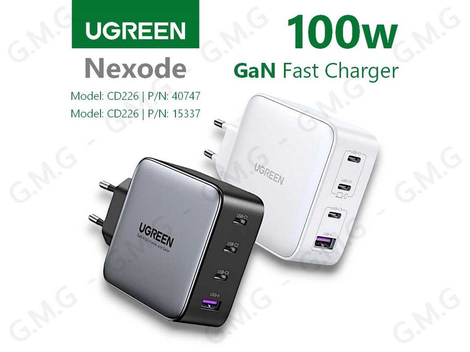 Зарядні пристрої UGREEN Nexode GaN Fast Charger 100W / 140W / 200W