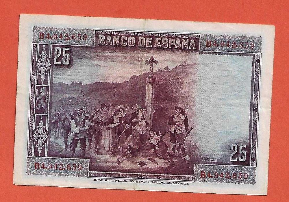 Espanha Nota 25 Pesetas 1928