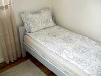 łóżko drewniane, 80x200, szare