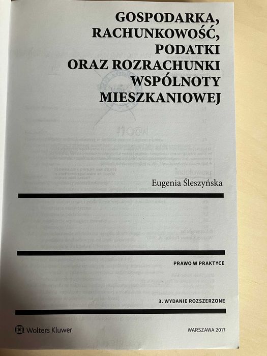 Gospodarka rachunkowość podatki oraz rozrachunki wspólnoty mieszkaniow