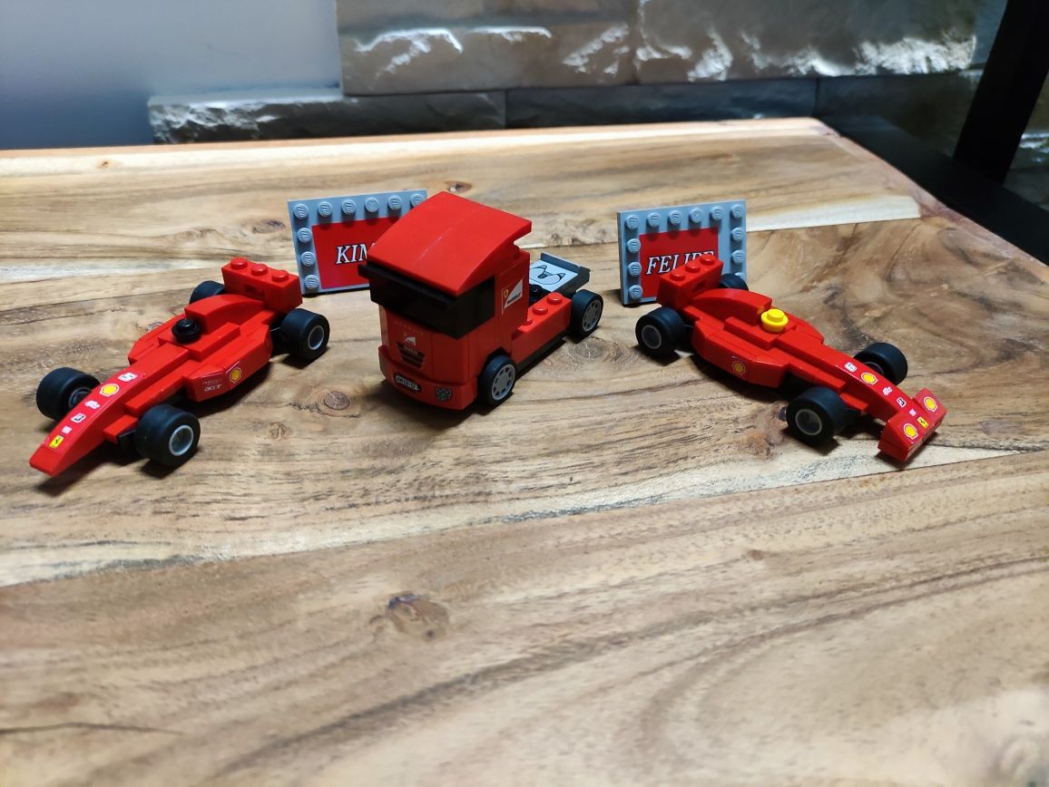 LEGO Ferrari scuderia Porshe mix. Felipe i Kimi.
