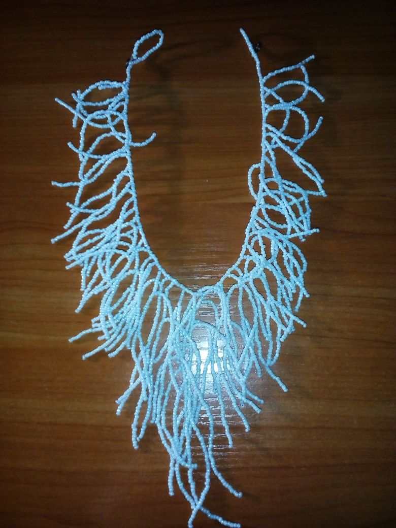 Коралловые бусы из бисера, бижутерия