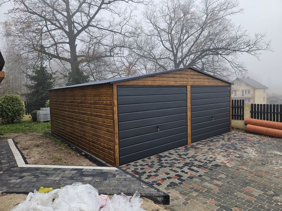 Garaż Drewnopodobny Antracyt Hala Wiata rolnicza Blaszak domek ogrodow