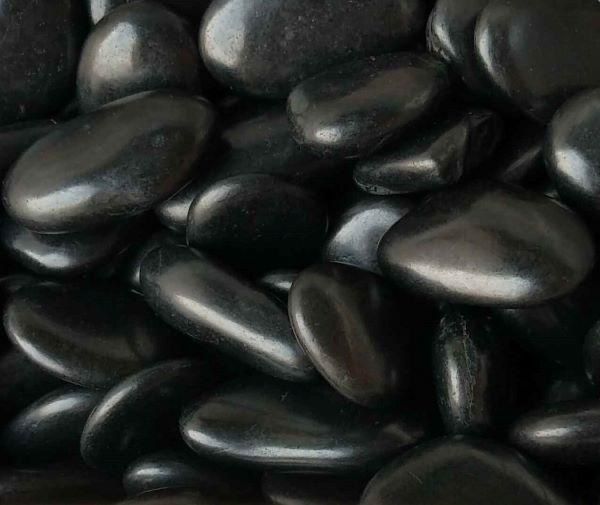 Czarny Otoczak Polerowany Kamień Błyszczący Żwir do Masażu Akwarium