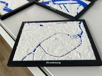 Mapa 3D com relevo Estrasburgo França