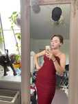 Bordowa sukienka bodycon rare london 36 S
