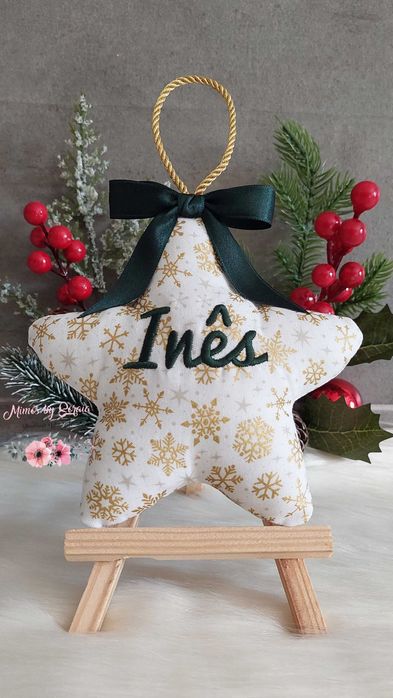 Estrela de Natal bordada - Personalizado