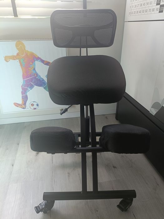 Klękosiad ergonomiczny fotel z regulacją lniany