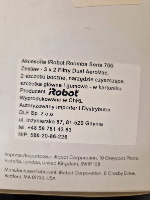 Zestaw akcesoria irobot roomba 700