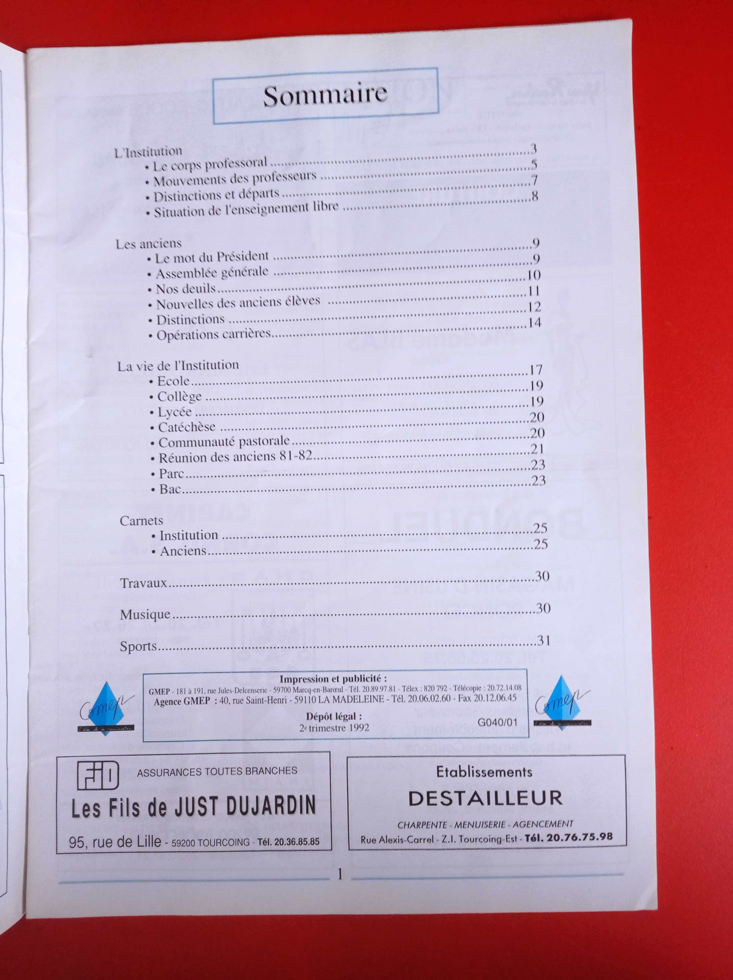 Echos de chez nous, Label ville, francuskie gazety 1991, 1992