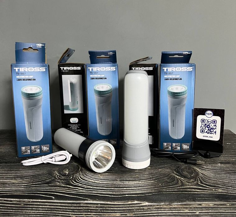 Лампа Ліхтар ручний кемпінговий Tiross TS 1857 (акумуляторний+usb)