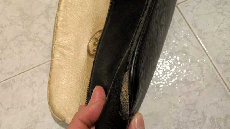 Mala de ombro / com alça / bolsa tiracolo / creme e preta simples