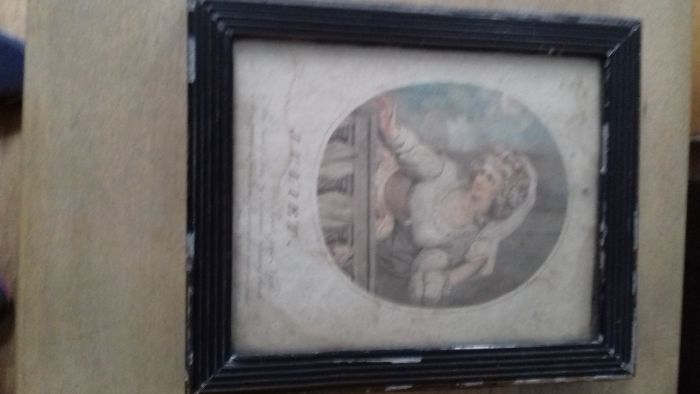 Miedzioryt Romeo i Julia 1786 rok ciekawy barokowy unikat