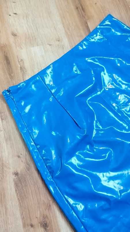 Spódnica rozcięciem MIDI mini lateksowa skóra lateks dopasowana fancy