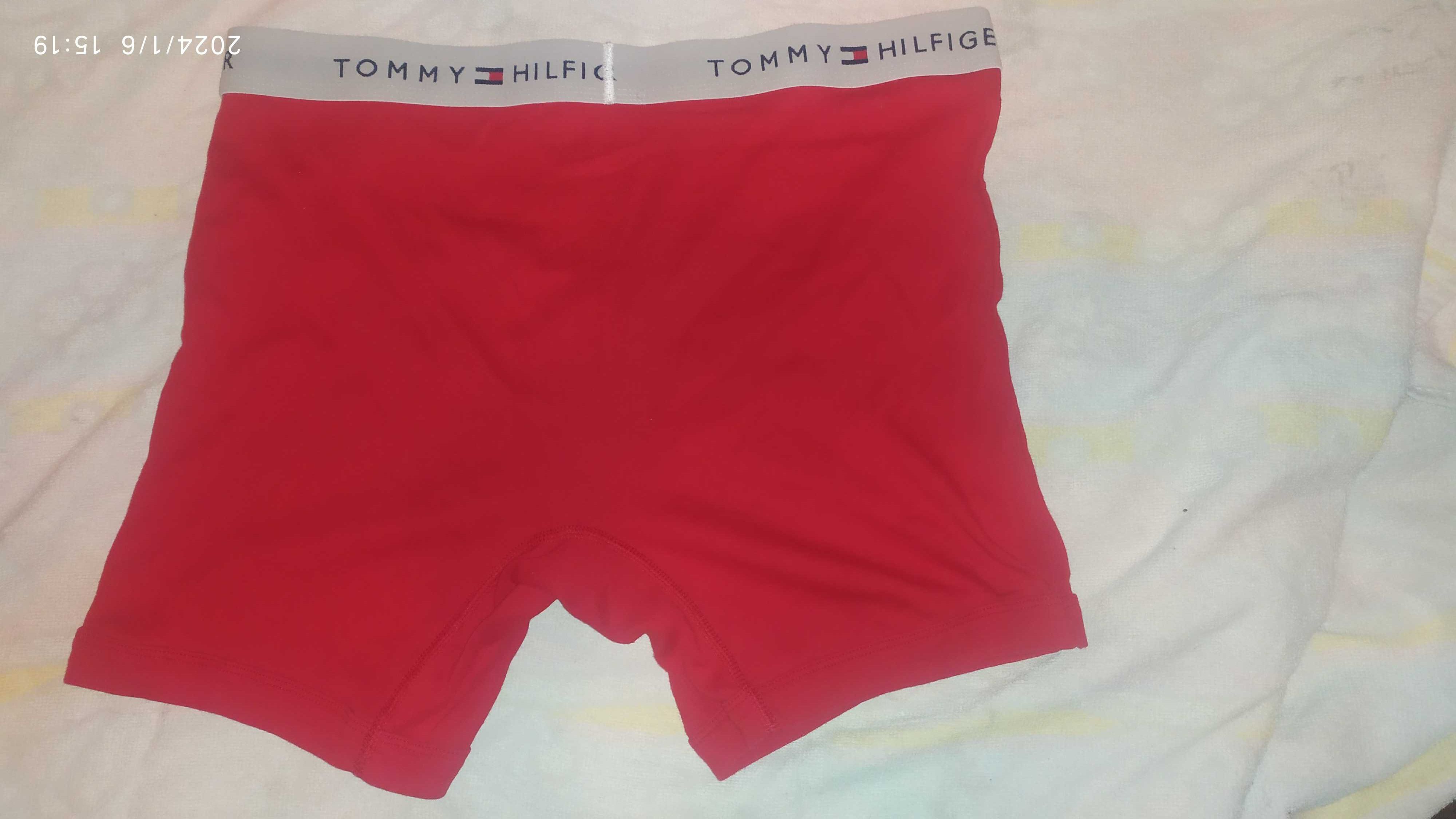 Bokserki męskie Tommy Hilfiger 100% bawełna majtki czerwone L/G