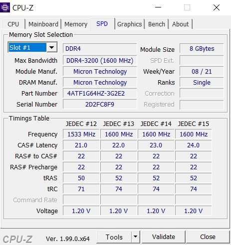 Pamięć Micron SODIMM DDR4 8GB 3200MHz