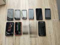 Zestaw starych smartfonów do kolekcji  iphone Samsung LG sony