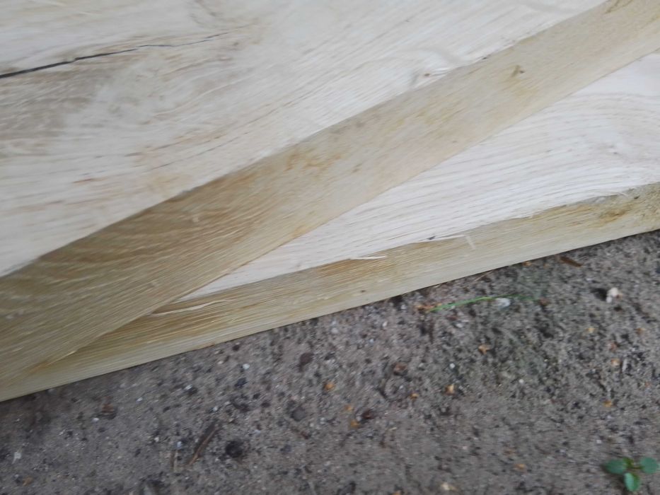Parapet dębowy, heblowany 4 cm grubości