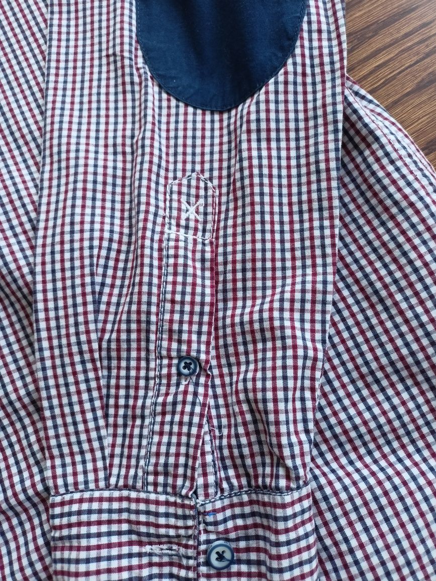 House męska koszula w kratkę rozmiar xl regular fit bawełna 100%