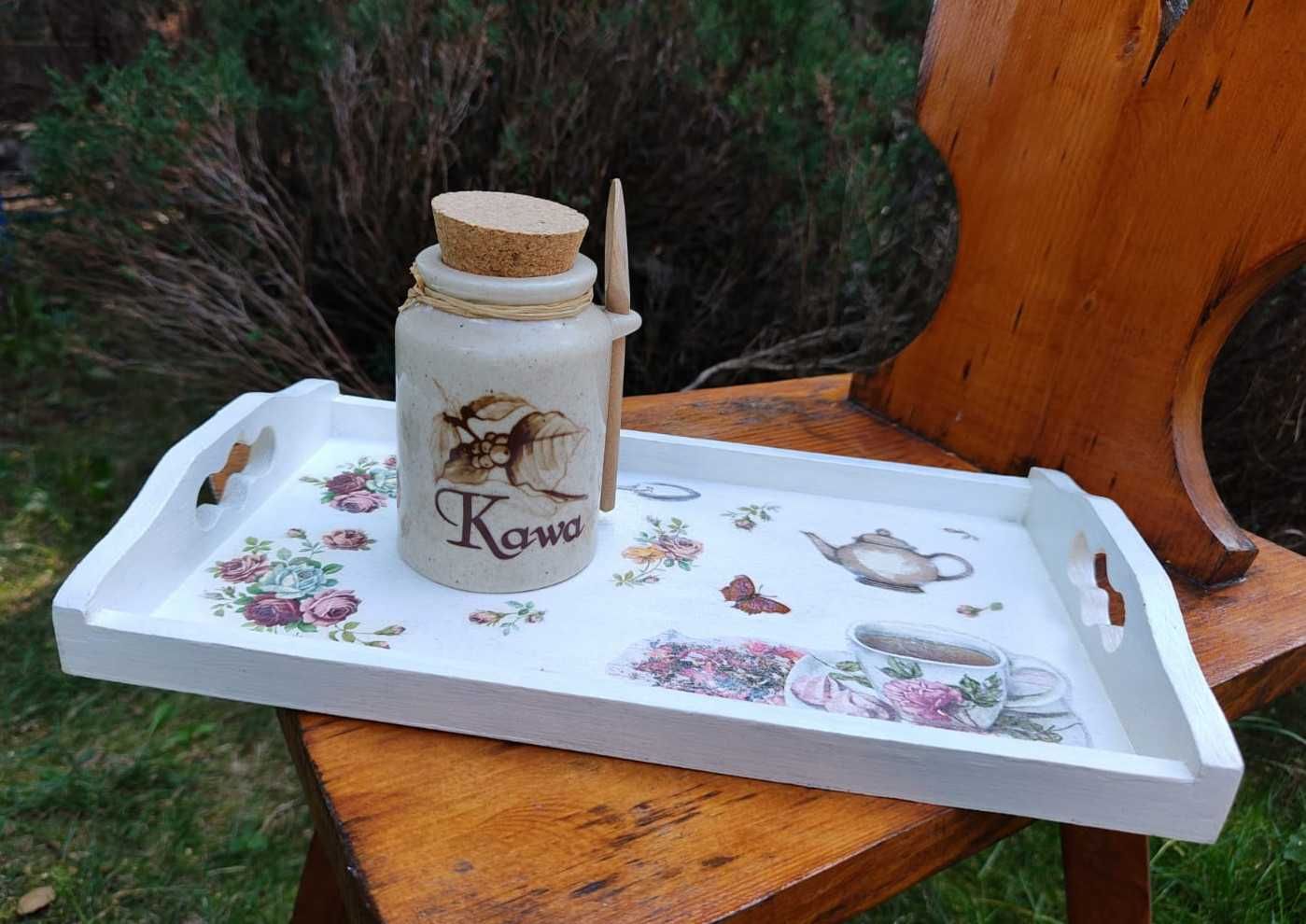 Ręcznie robiona taca - decoupage - idealny prezent