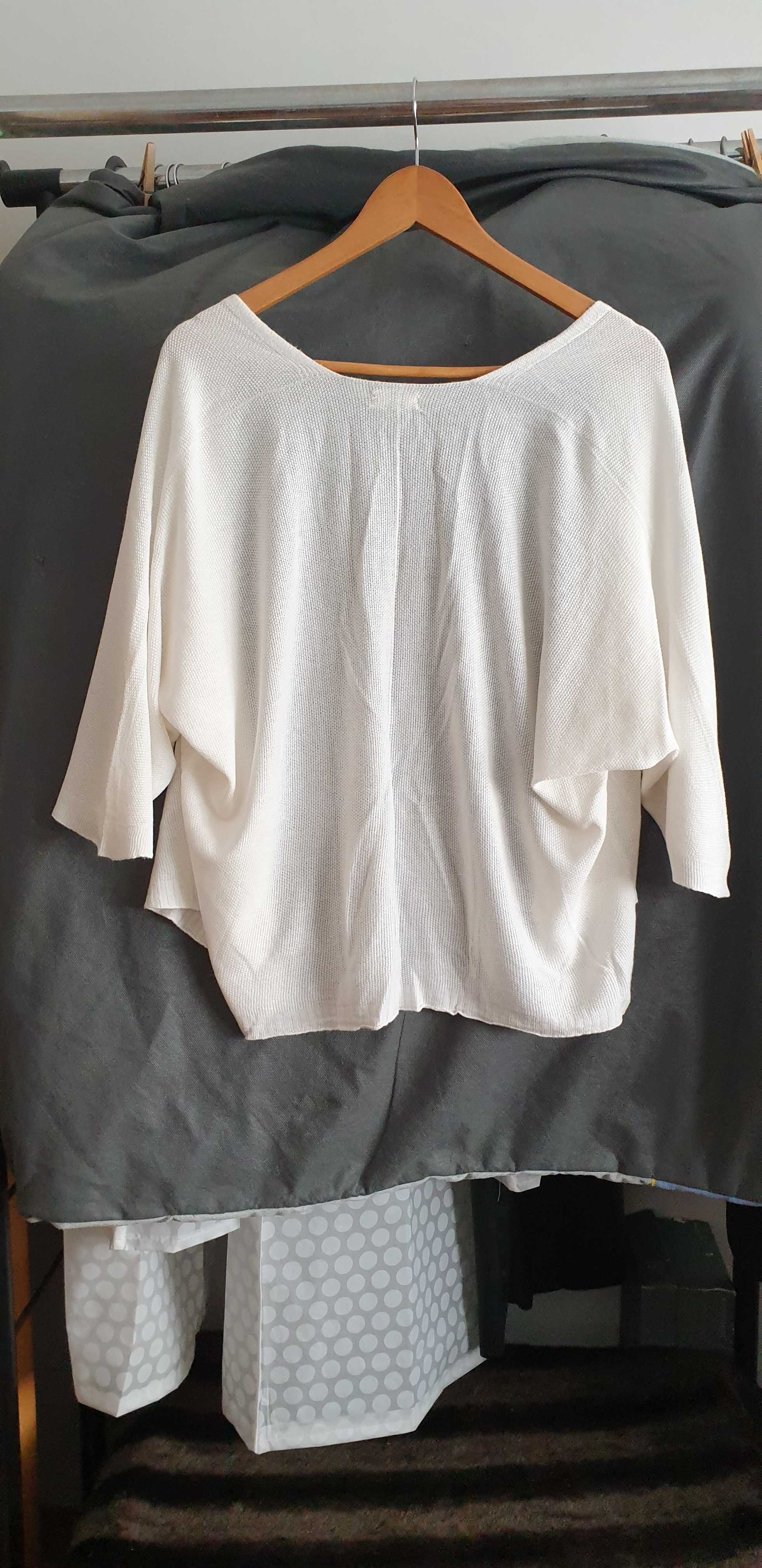 Cardigan branco aberto