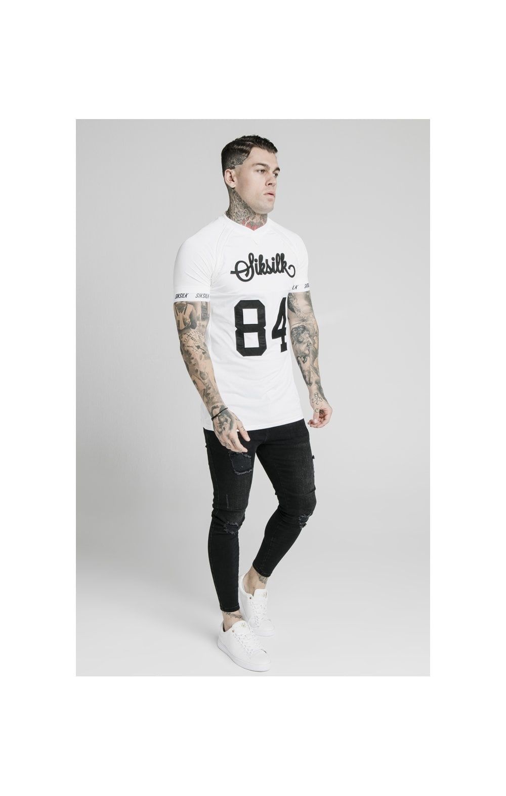 Спортивна футболка SikSilk Stretch Sports Tee L White