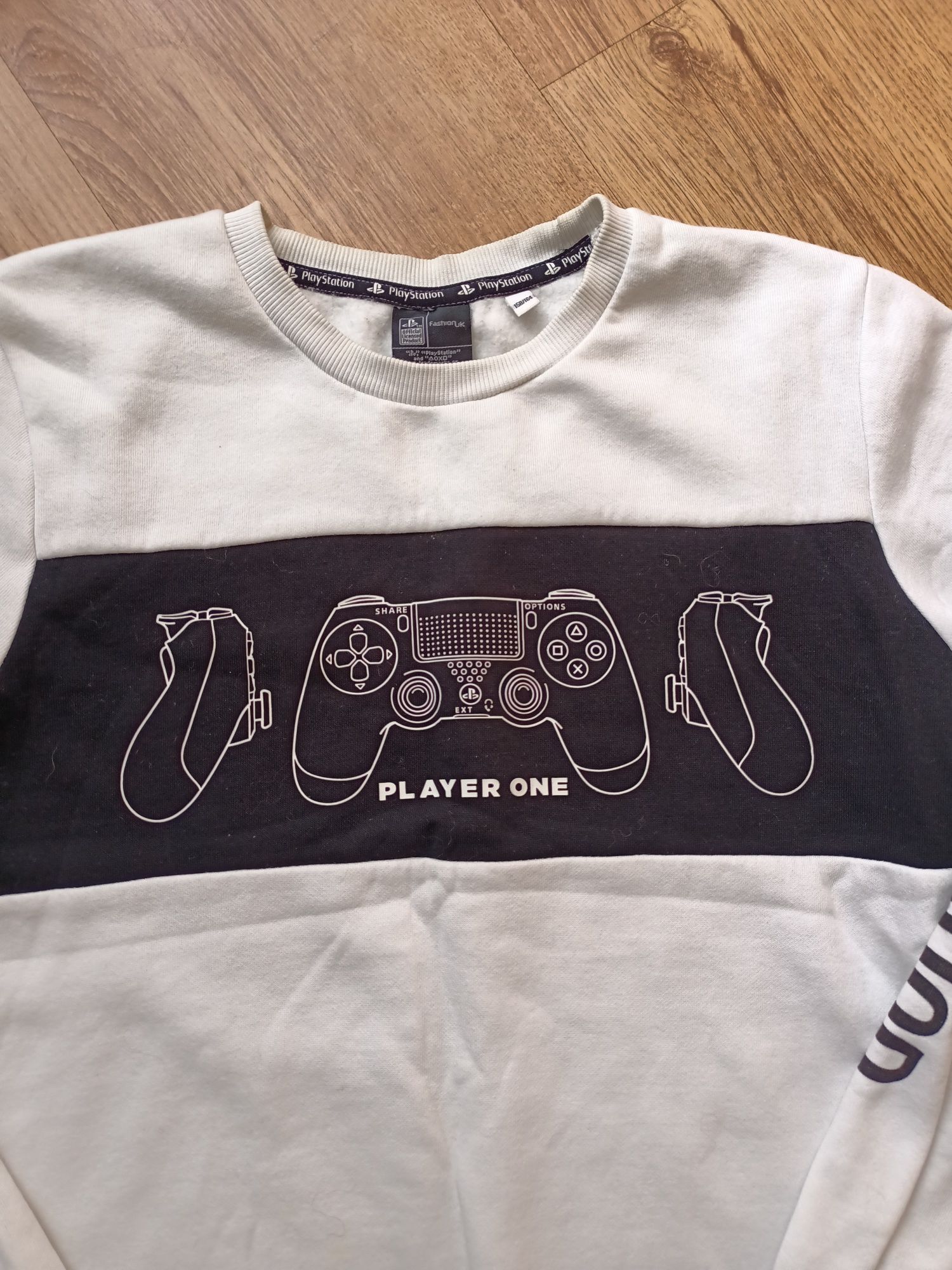 152 158 H&M Bluza dresowa biała playStation PS4 PS5