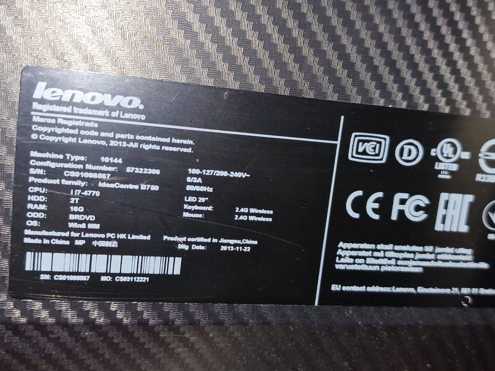 Komputer AiO Lenovo B750 29" Core i7-4790 GTX760A 16/2000GB