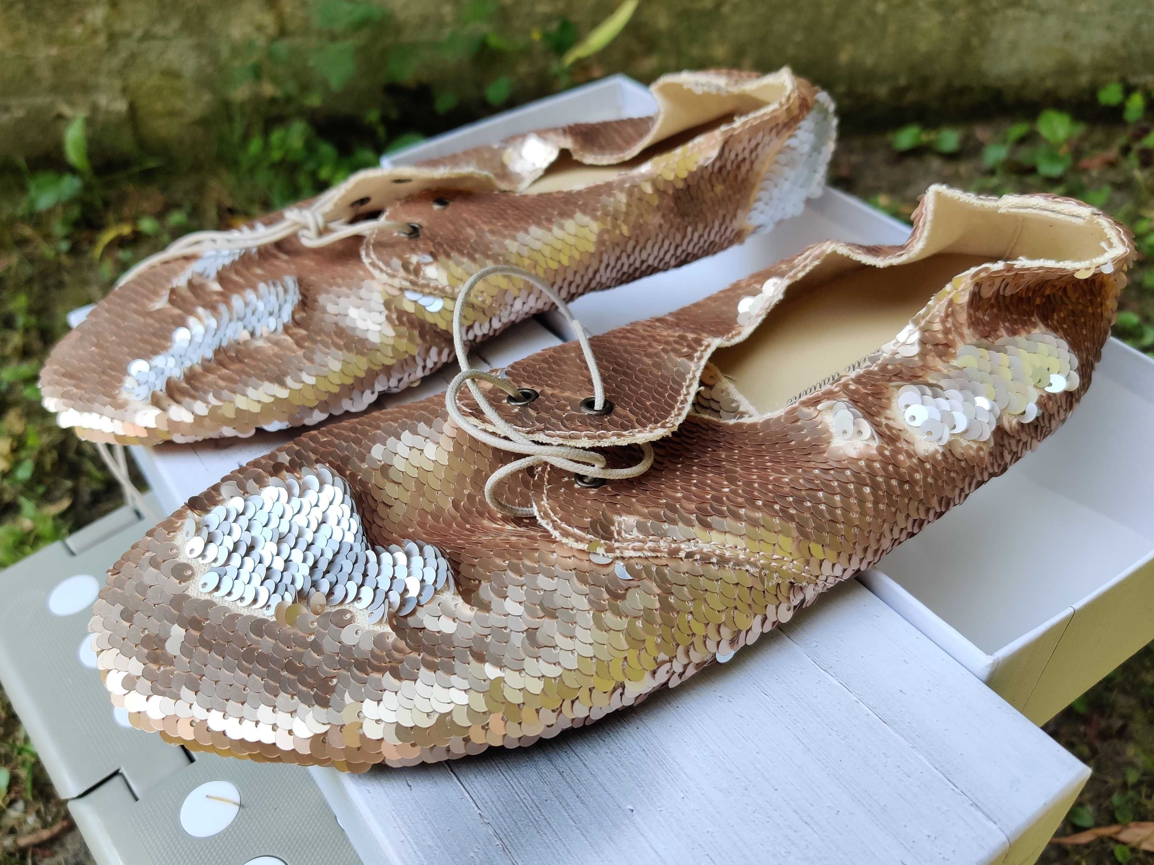 Anniel 38 39 cekiny nowe buty kafka
