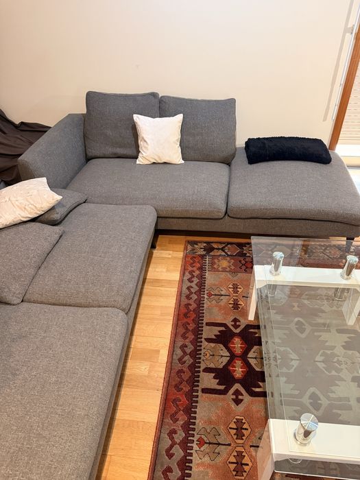 Sofá cinzento 5 lugares