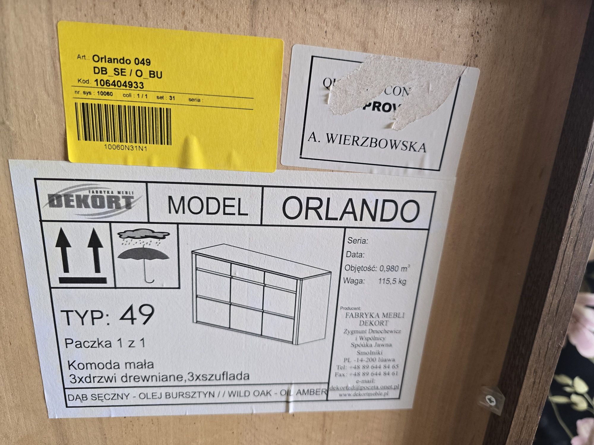 Komoda trzydrzwiowa ORLANDO