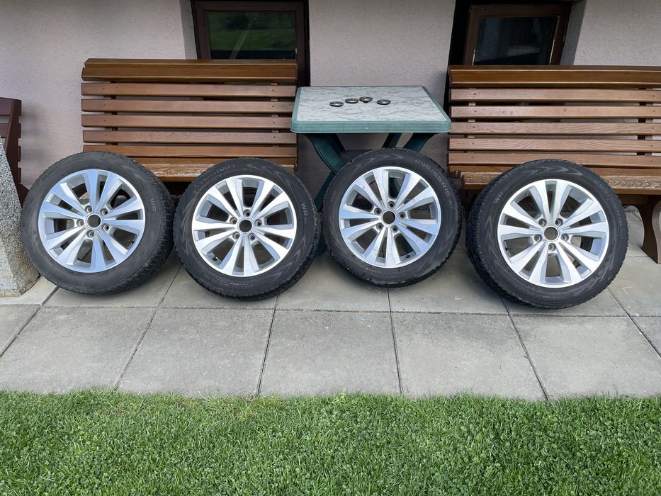 Koła zimowe 205/55/16 alufelgi OE VW 5x112