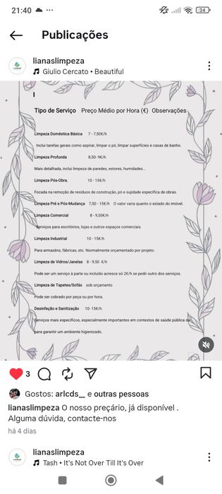 Limpeza ,Engomaria e Arrumação de Closet