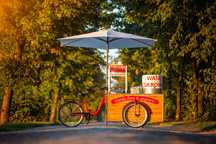 NOWOŚĆ CANDY BIKE Obsługa imprez Wata Cukrowa POPCorn Nachos Bańki