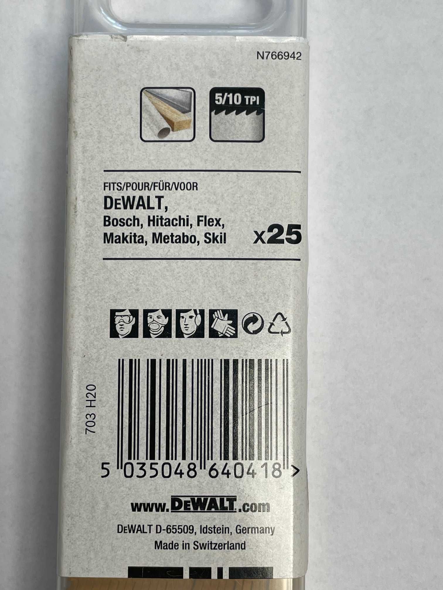 25 szt. Dewalt DT2490-QZ brzeszczoty 203mm do piły szablastej