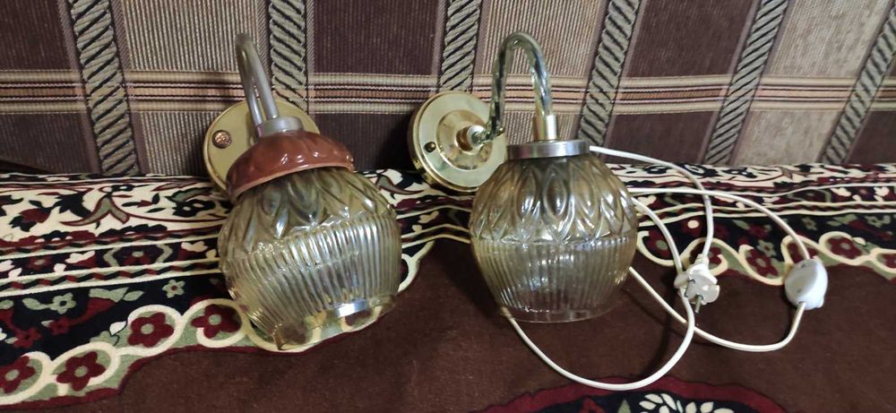 Набор люстр, лот плафонов, бра, светильники ссср