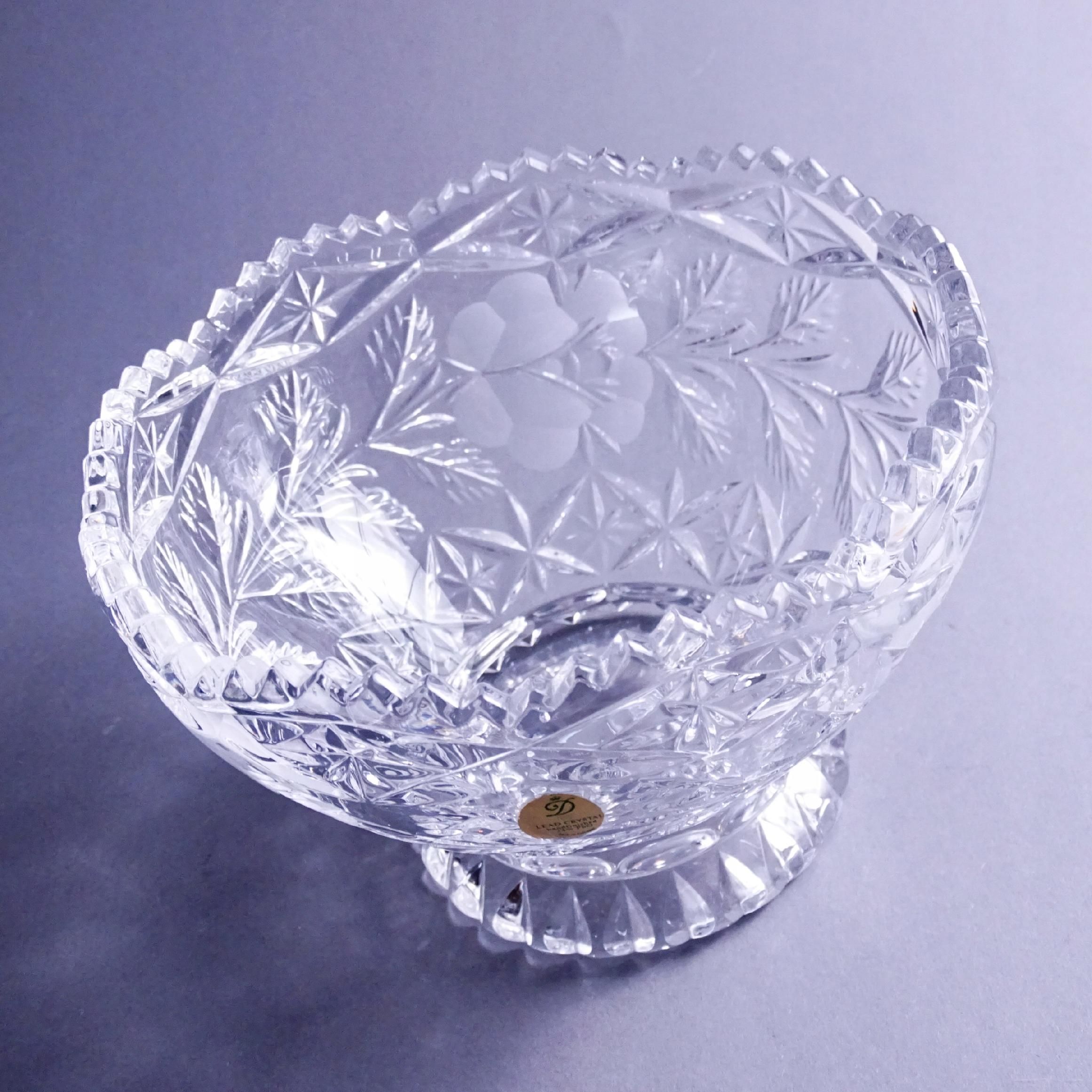 kryształowa misa patera bomboniera dresden crystal
