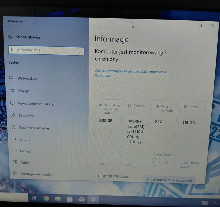ASUS K555L / Intel Core i5 / 8GB RAM / 128SSD / Win10 // Poznań