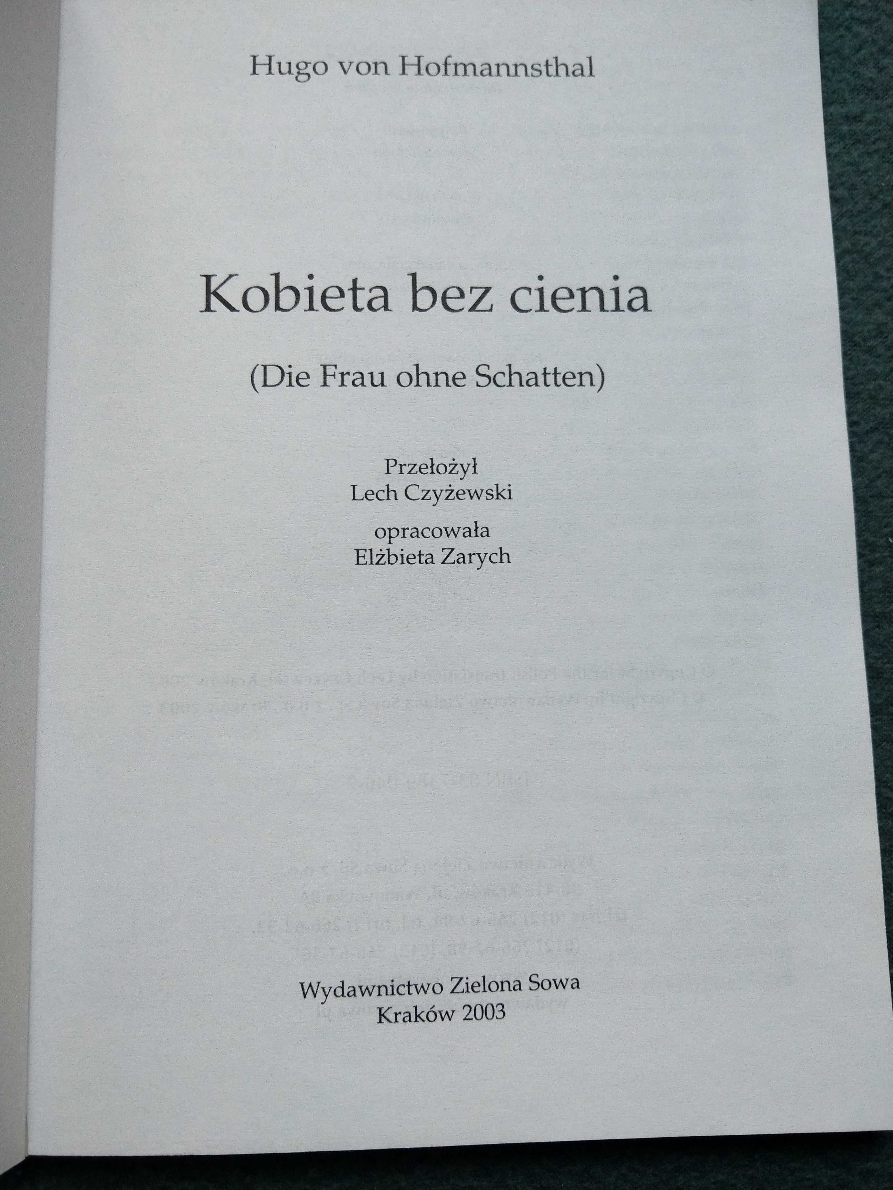 "Kobieta bez cienia" Hugo von Hofmannsthal