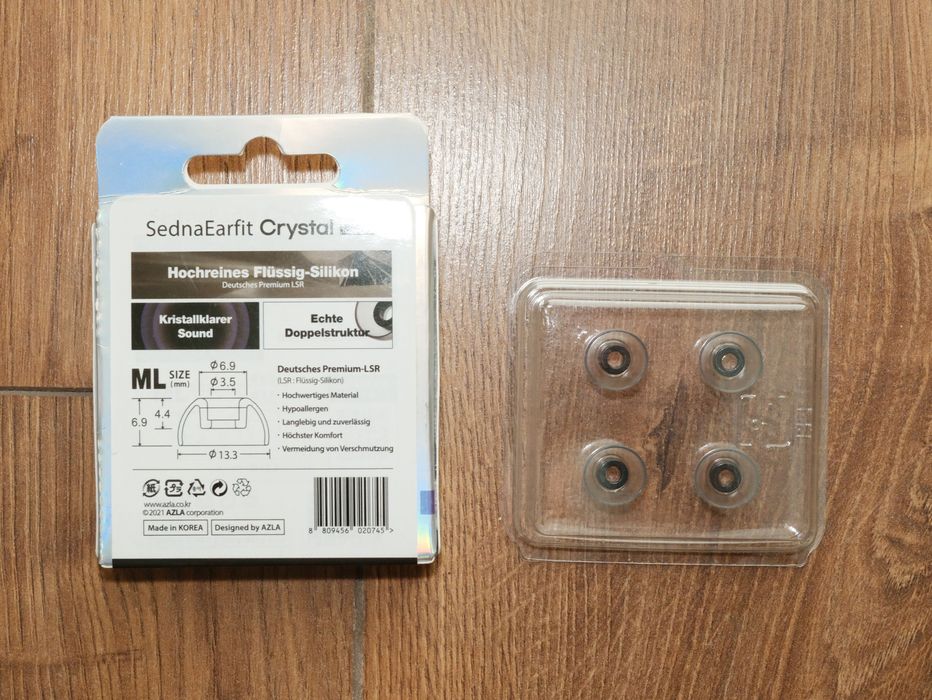 AZLA SednaEarfit Crystal TWS 2 pary rozmiar ML - tipsy nakładki IEM