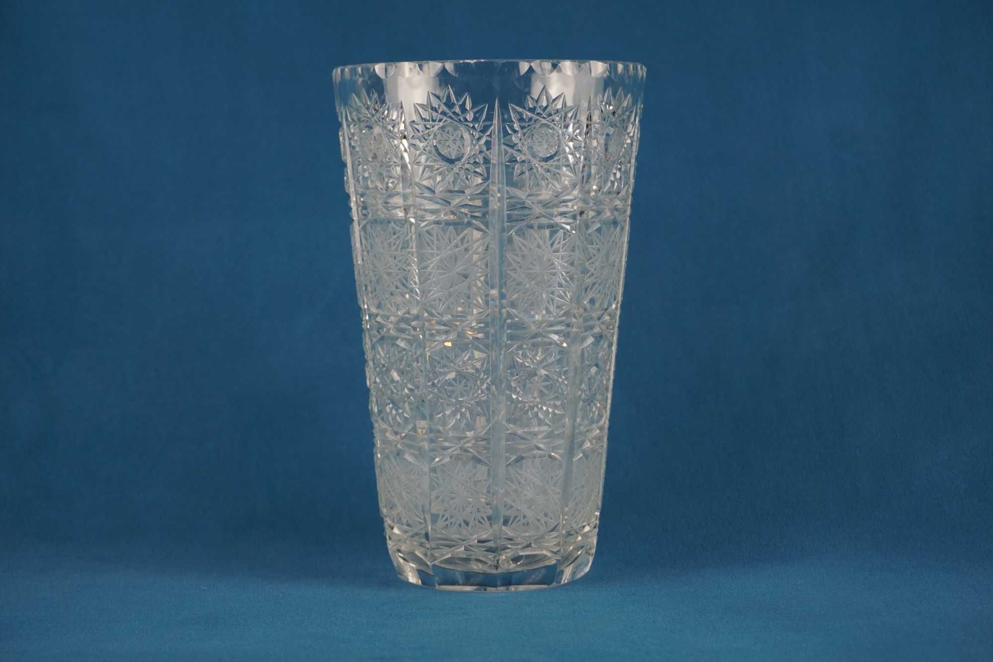 Piękny duży kryształowy wazon – kryształ z PRL